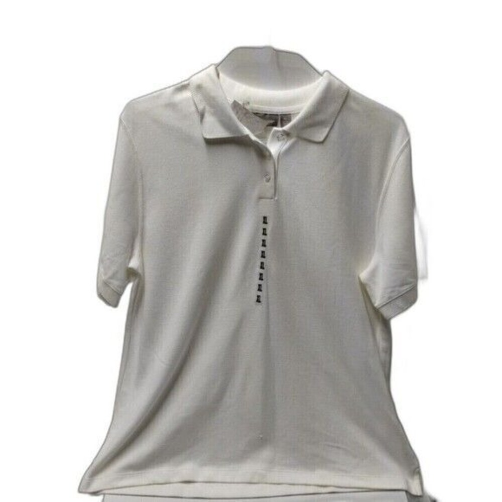 Croft &‎ Barrow Polo Shirt Classic Fit Short Sleeve Top White XL
